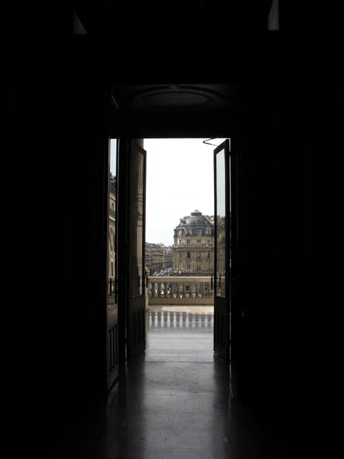 Looking Out Of The Grand Foyer Towards Place de l'Opéra, Palais Garnier, Place de l'Opéra, 9e Arrondissement, Paris, France