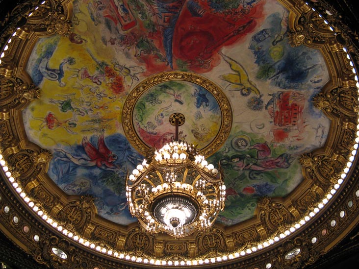 Marc Chagall Ceiling, La Grande Salle (Auditorium), Palais Garnier, Place de l'Opéra, 9e Arrondissement, Paris, France