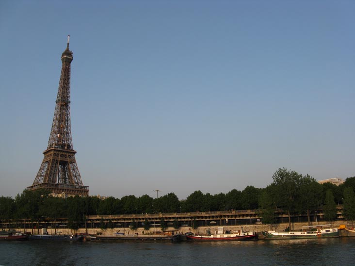 Eiffel Tower From Bateaux-Mouches Sightseeing Cruise, River Seine, Paris, France