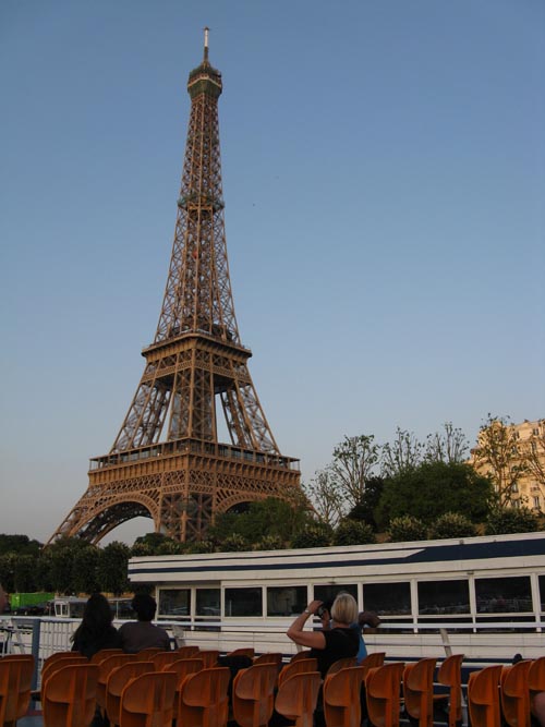Eiffel Tower From Bateaux-Mouches Sightseeing Cruise, River Seine, Paris, France