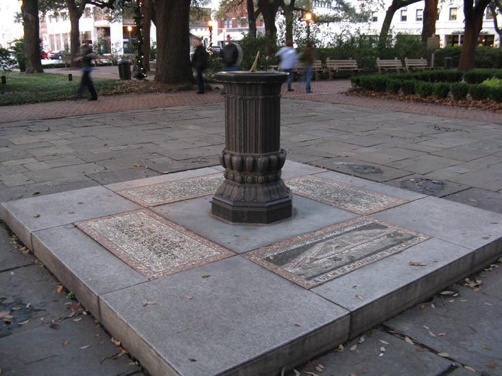 Sundial, Johnson Square, Savannah, Georgia