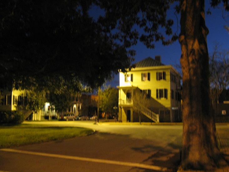 Savannah Ghosts Walking Tour, Habersham Street and President Street, Columbia Square Stop, Savannah, Georgia