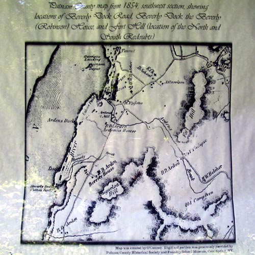 1854 Putnam County Map, Glenclyffe Loop, Hudson River Valley Greenway, Garrison, New York