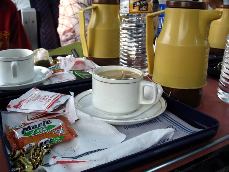 Tea Service, Delhi-Agra Shatabdi Express, India