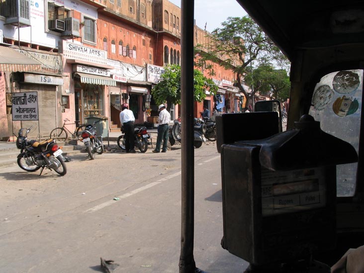 Hawa Mahal Road, Autorickshaw Ride Through Jaipur, Rajasthan, India