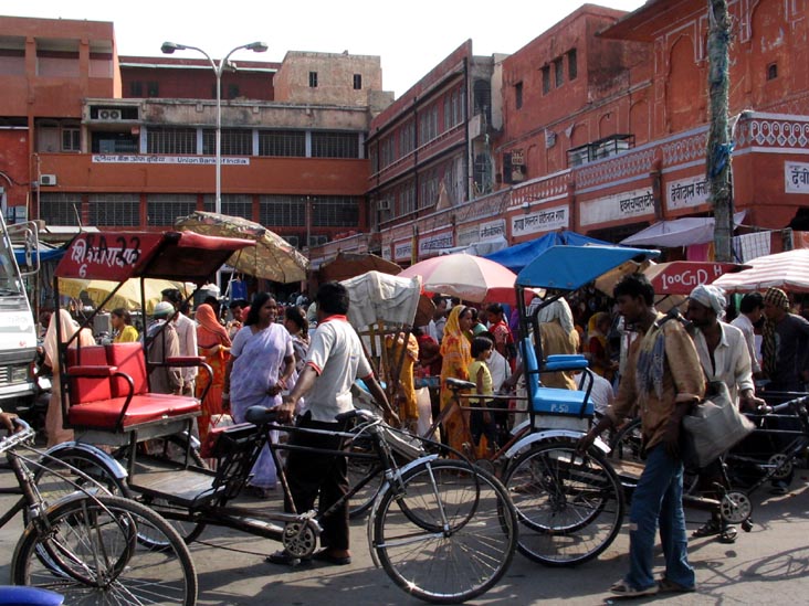 Rickshaws, Old City, Jaipur, Rajasthan, India