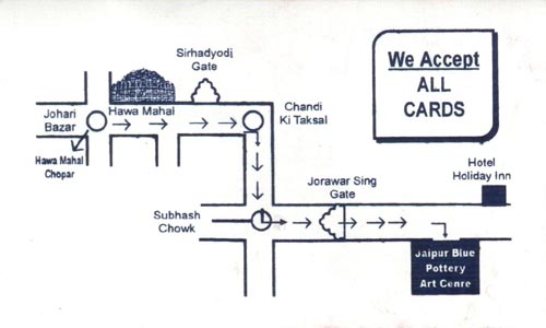 Directions, Jaipur Blue Pottery Art Centre, Amer Road, Jaipur, Rajasthan, India
