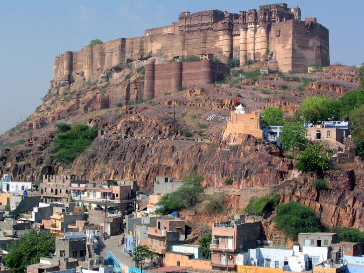 Mehrangarh From Fort Road, Jodhpur, Rajasthan, India