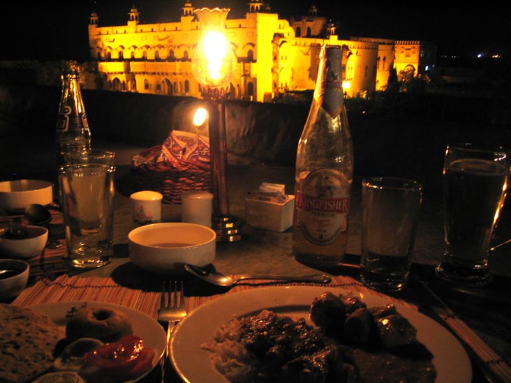 Dinner, Khimsar Fort, Khimsar, Rajasthan, India