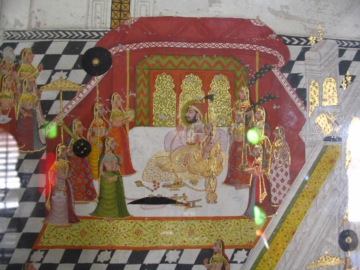 Painting, City Palace, Udaipur, Rajasthan, India