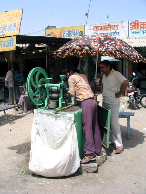 Sugar Cane Juice Roadside Stand, Beawar, Rajasthan, India