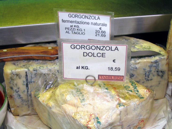 Gorgonzola, Tamburini, Via Caprarie, 1, Bologna, Emilia-Romagna, Italy