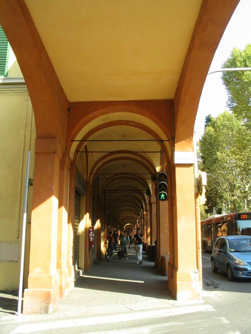Portico, Via Saragozza, Bologna, Emilia-Romagna, Italy
