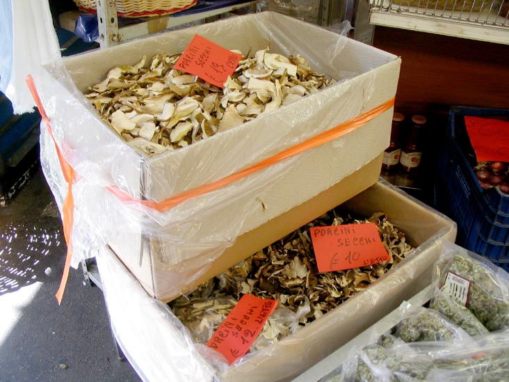 Porcini Secchi (Dried Porcini Mushrooms), Testaccio Market, Rome, Lazio, Italy