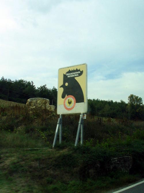 Gallo Nero Sign, Chianti Countryside, Tuscany, Italy