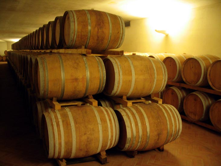 Barrels, Fontodi, Panzano in Chianti, Tuscany, Italy