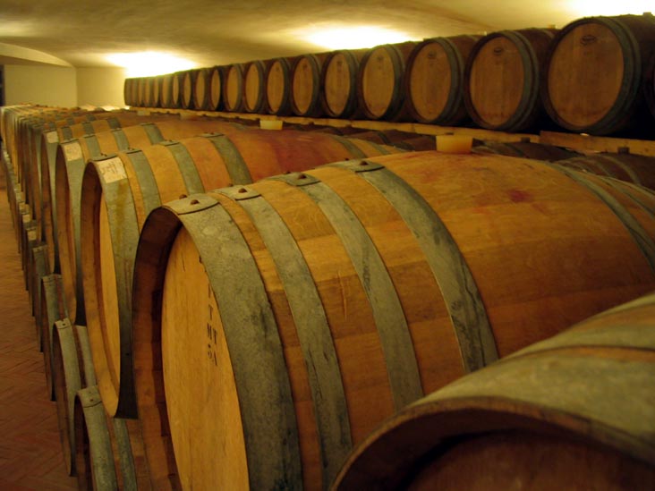 Barrels, Fontodi, Panzano in Chianti, Tuscany, Italy