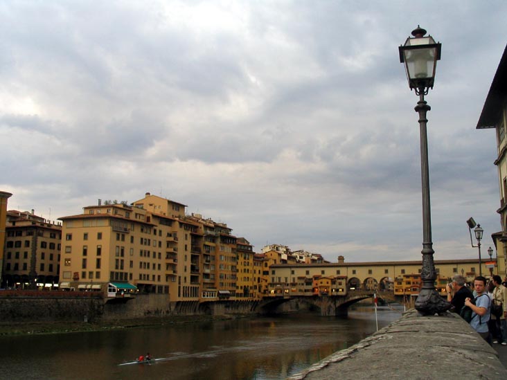 Arno River Looking Towards Ponte Vecchio, Florence, Tuscany, Italy