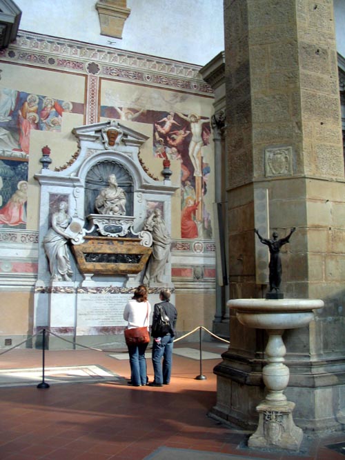 Galileo's Tomb, Basilica di Santa Croce, Piazza Santa Croce, Florence, Tuscany, Italy