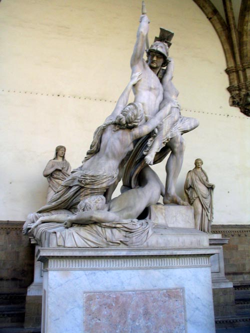 The Rape of Polyxena, Loggia dei Lanzi, Piazza della Signoria, Florence, Tuscany, Italy