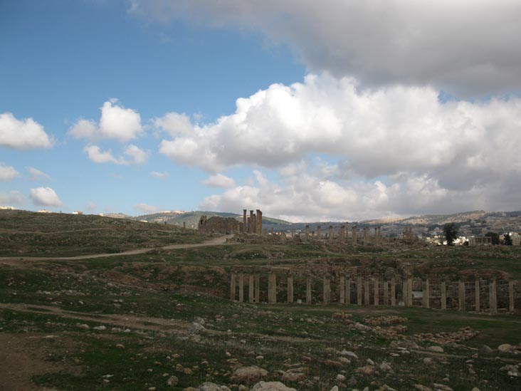 View Toward South Decumanus and Temple of Artemis, Jerash, Jordan