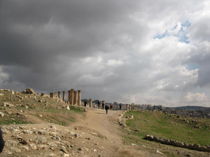 View Toward Temple of Artemis From Church of St. Genesius, Jerash, Jordan