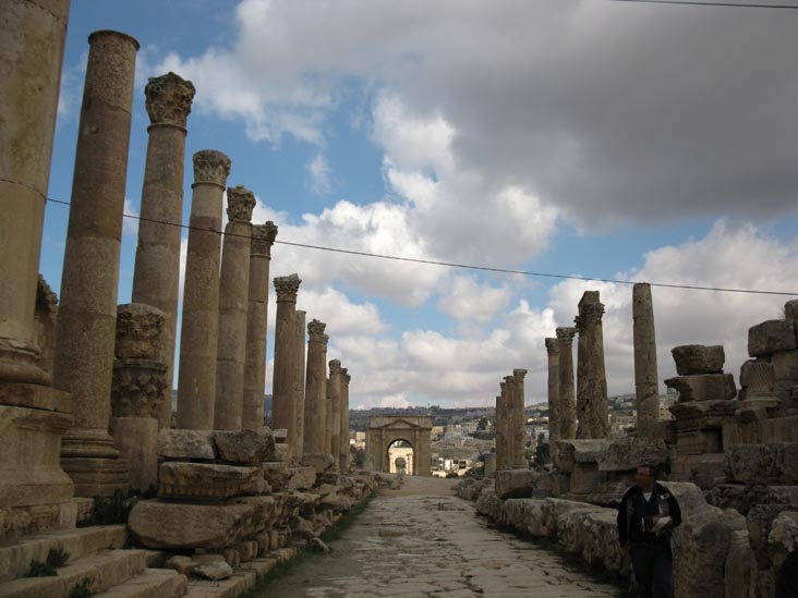 Cardo Maximus Looking Toward North Tetrapylon, Jerash, Jordan