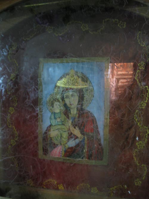 Third Blue Hand Virgin Mary Painting, Church of Saint George, Madaba, Jordan