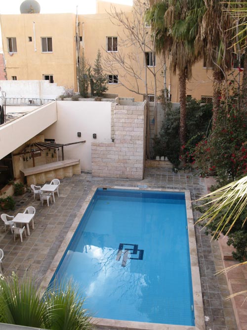 View Of Pool From Room 360 Balcony, Petra Palace Hotel, Wadi Musa, Jordan