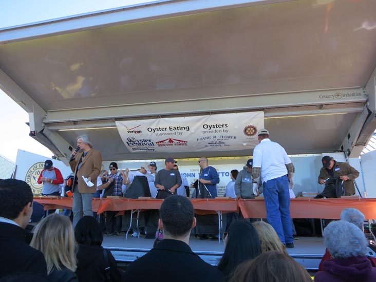 Oyster Shucking Contest, West End Stage, Oyster Festival, Oyster Bay, New York, October 13, 2012