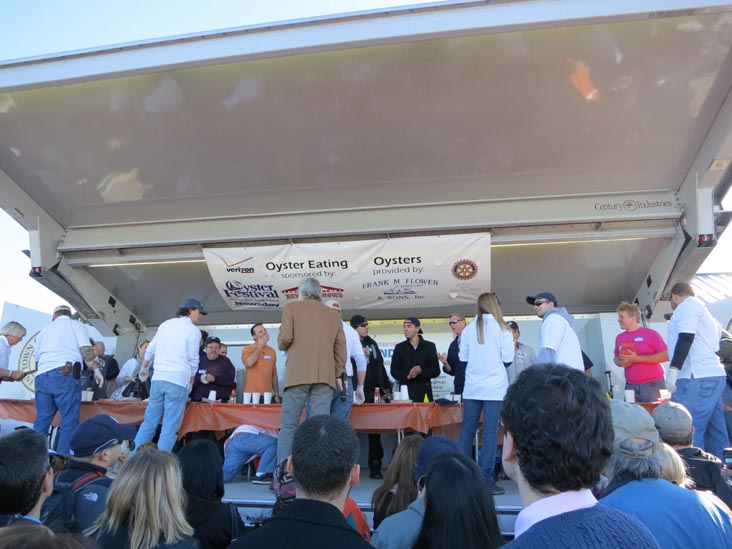Oyster Eating Contest, West End Stage, Oyster Festival, Oyster Bay, New York, October 13, 2012