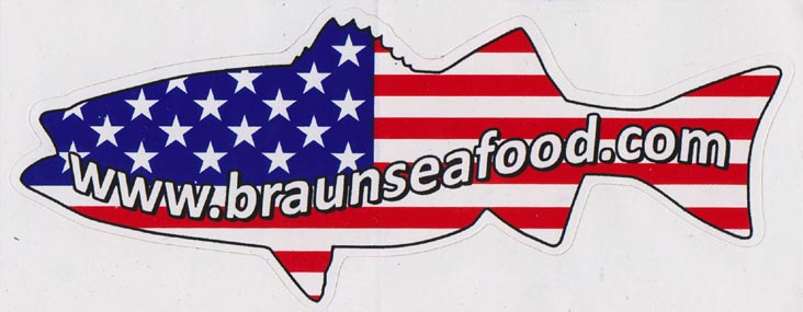 Sticker, Braun Seafood Company, 30840 Main Road, Cutchogue, New York
