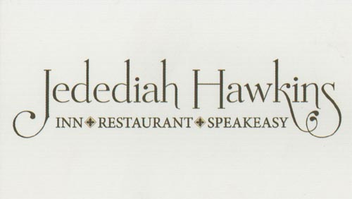 Card, Jedediah Hawkins Inn, 400 South Jamesport Avenue, Jamesport, New York