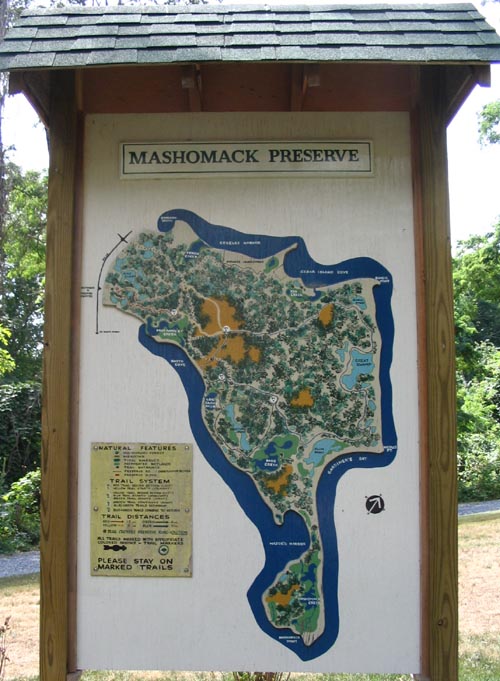 Trail Map, Mashomack Preserve, Shelter Island, New York