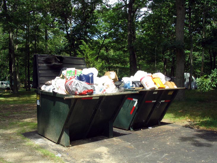 Dumpsters, Campground, Wildwood State Park, Wading River, Long Island, New York