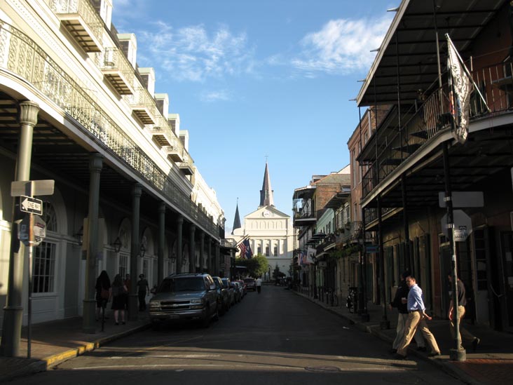 Looking East Down Orleans Street From Bourbon Street, French Quarter, New Orleans, Louisiana