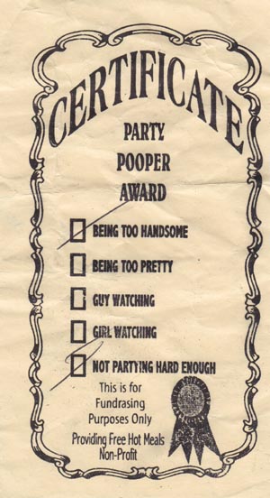Party Pooper Award, Bourbon Street, French Quarter, New Orleans, Louisiana