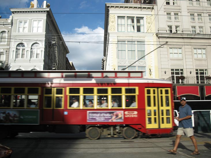 Canal Streetcar, North Side of Canal Street at Bourbon Street, New Orleans, Louisiana