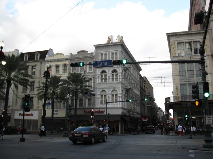 North Side of Canal Street at Bourbon Street, New Orleans, Louisiana
