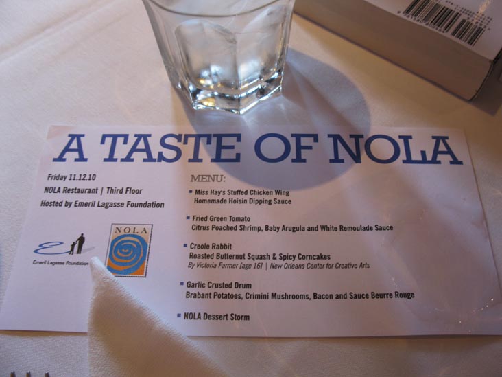 A Taste of NOLA Menu, NOLA Restaurant, 534 Saint Louis Street, French Quarter, New Orleans, Louisiana