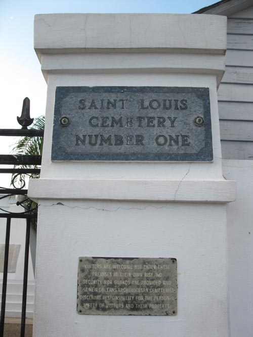 Saint Louis Cemetery #1, Basin Street Between Conti Street and St. Louis Street, New Orleans, Louisiana