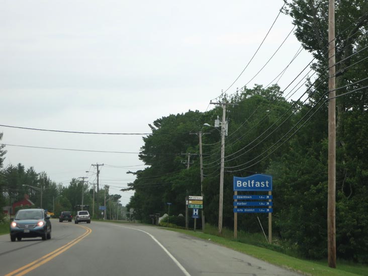 US 1 Approaching Northport Avenue, Belfast, Maine, July 1, 2013