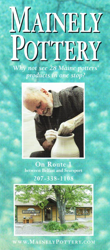Brochure, Mainely Pottery, 181 Searsport Avenue, Belfast, Maine