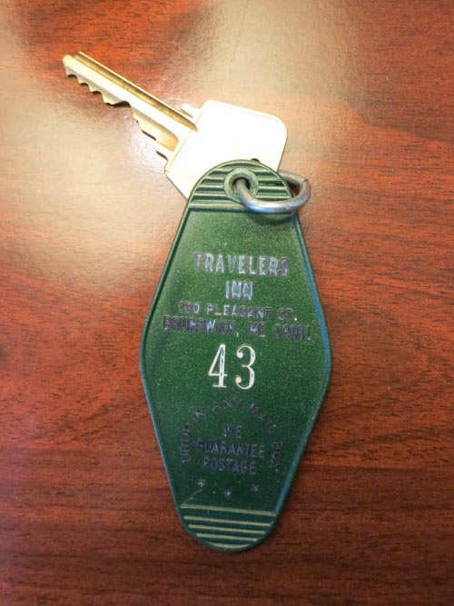 Room Key, Room 43, Traveler's Inn, 130 Pleasant Street, Brunswick, Maine, July 6, 2013