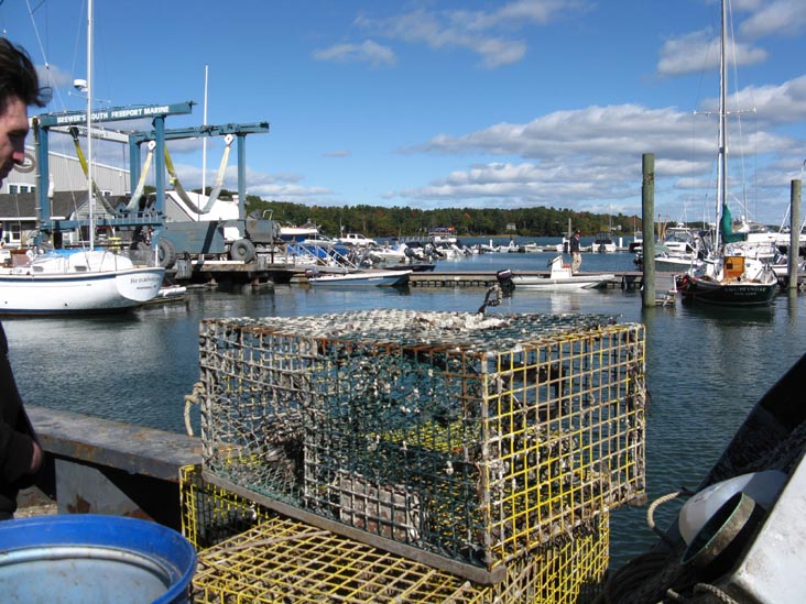 Lobster Traps, Freeport Town Wharf Outside Harraseeket Lunch & Lobster Company, 36 Main Street, South Freeport, Maine
