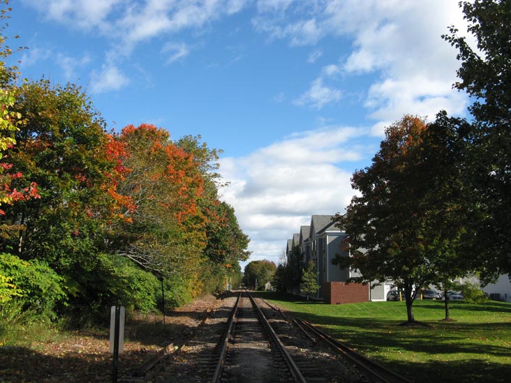 Train Tracks Next To Memorial Park, Bow Street and Park Street, Freeport, Maine