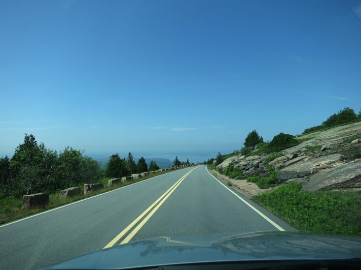 Driving Down Cadillac Mountain, Acadia National Park, Mount Desert Island, Maine, July 3, 2013