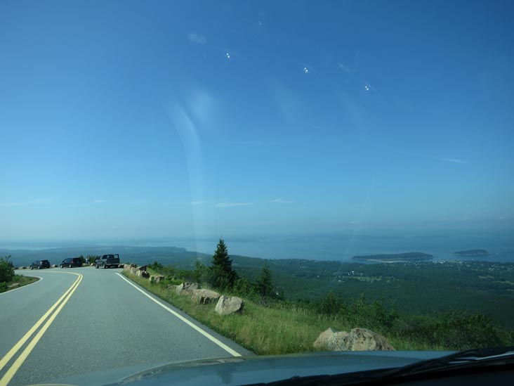 Driving Down Cadillac Mountain, Acadia National Park, Mount Desert Island, Maine, July 3, 2013