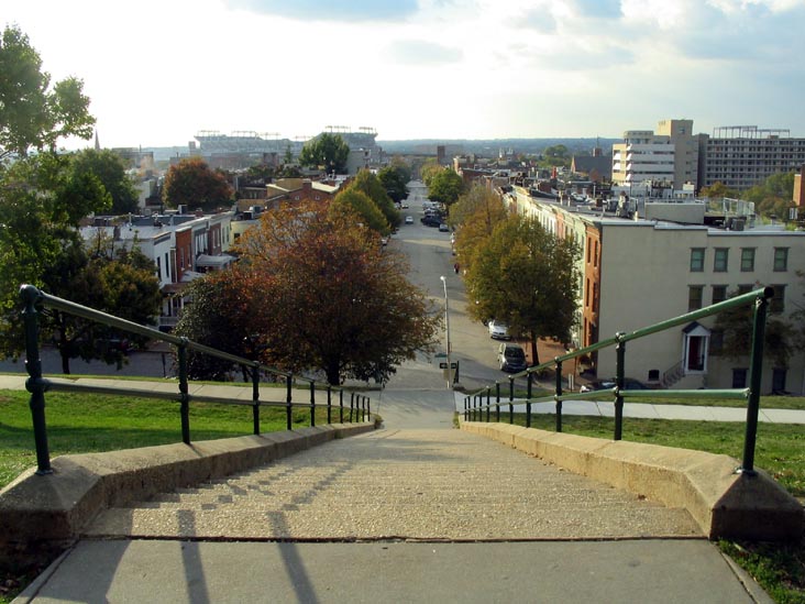 Montgomery Street From Federal Hill Park, Baltimore, Maryland