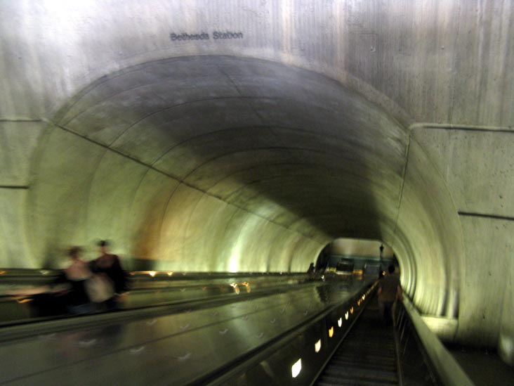 Bethesda Station Escalator, DC Metrorail, Bethesda, Maryland